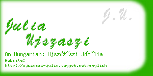 julia ujszaszi business card